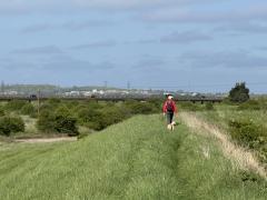 Heading towards the western side of the island, that's the A130 in the distance